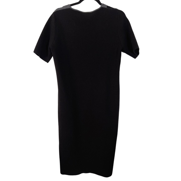 Elie Tahari Caroline Short Sleeve Wool Sweater Dress Charcoal‎ Black - Picture 6 of 8
